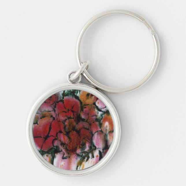 chaveiro Floral "Vase Rosa" (Frente)