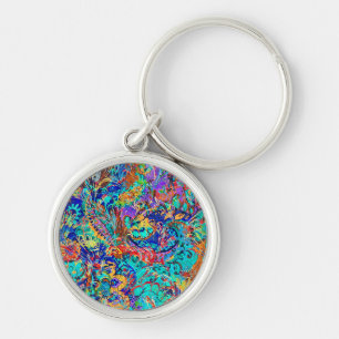 Chaveiro Floral vintage colorido fofo