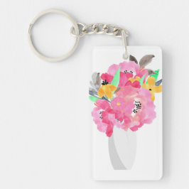 Chaveiro Floral Watercolor Art