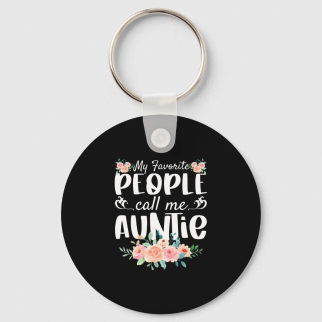 Chaveiro Florals Minhas Pessoas Favoritas Me Chamam De Tia (Frente)