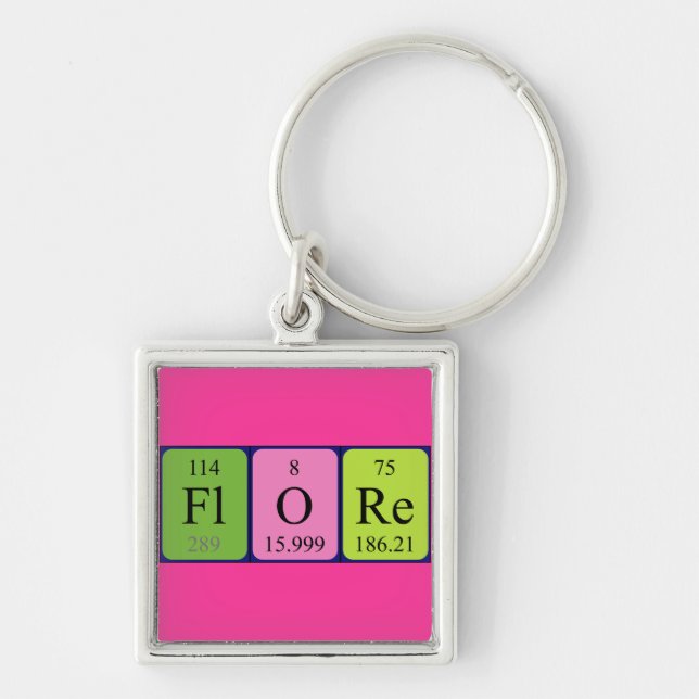 Chaveiro Flore periódica mesa name keyring (Frente)
