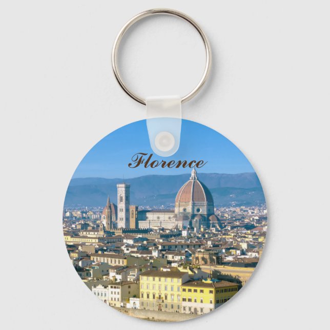 Chaveiro Florence cityscape with Duomo cathedral  (Frente)