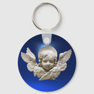Chaveiro FLORENTINE RENAISSANCE ANGEL, Blue Sapphire Gem