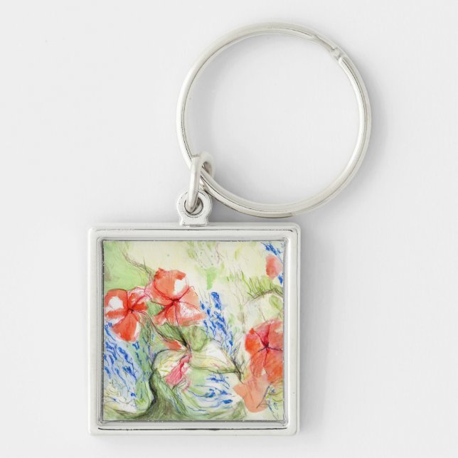 Chaveiro Flores Balsam e Lobelia (Frente)