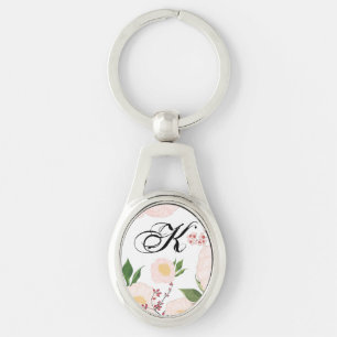 Chaveiro Flores Brancas de Cadeia de Chave Personalizada em