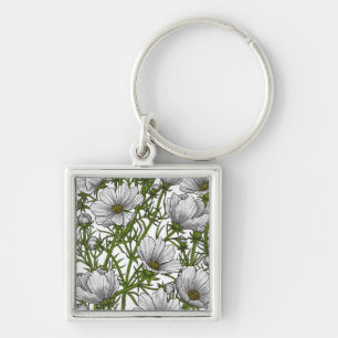 Chaveiro Flores brancas do cosmos