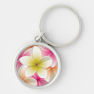 Chaveiro Flores Brilhantes Frangipani/ Plumeria