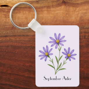 Chaveiro Flores de Áster de Setembro