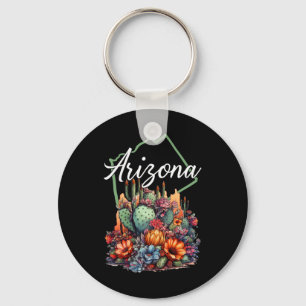 Chaveiro Flores de Cacto de Arizona em Flor Cool ao Ar Livr