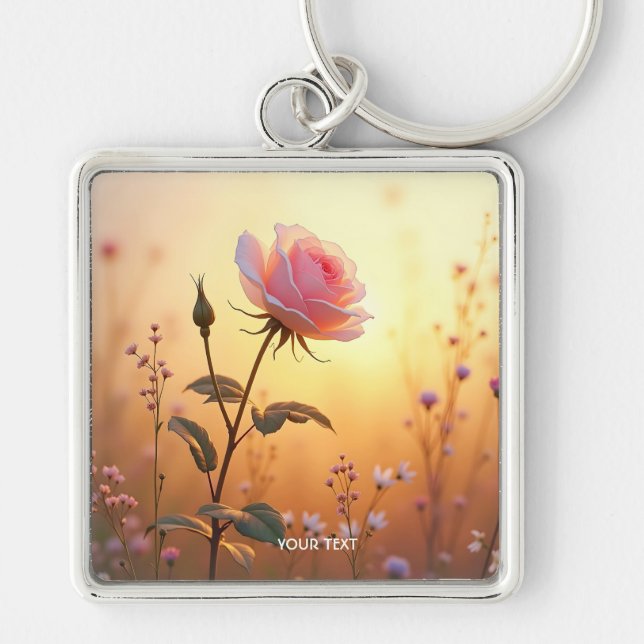 Chaveiro Flores de Campo de Rosa Fantasy (Frente)