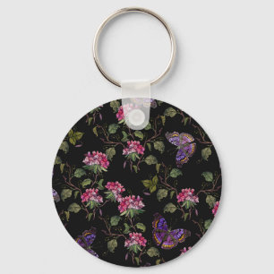 Chaveiro Flores de Datura Bordados: Arte Botânica