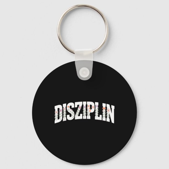 Chaveiro Flores de Disciplina Design Boho Motivação Srt (Frente)