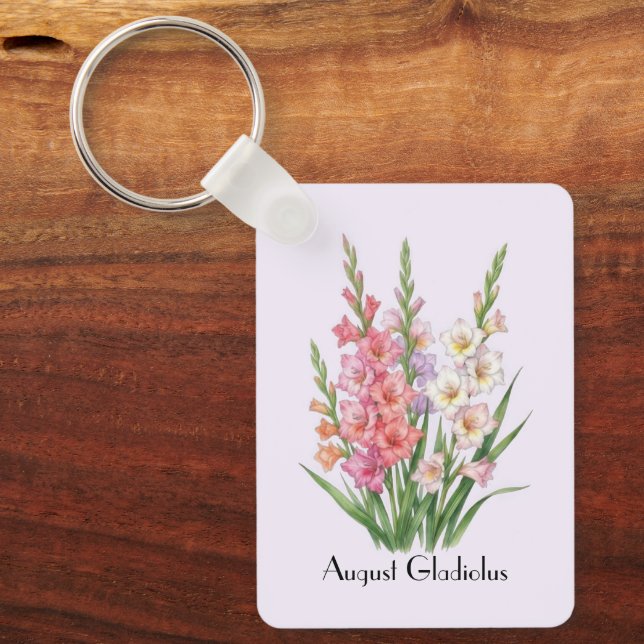 Chaveiro Flores de Gladíolo de Agosto  (Frente)