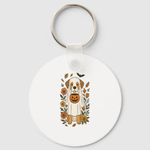 Chaveiro Flores de Halloween Labrador Retriever