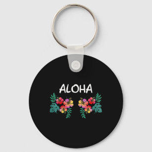 Chaveiro Flores de Hibisco Feminino Peito Havaiano Aloha Ha