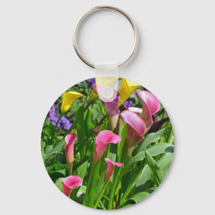 Chaveiro Flores de lírio-calla coloridas