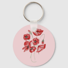 Chaveiro Flores de Papoila