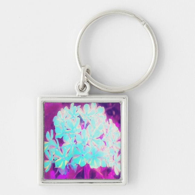 Chaveiro Flores de Phlox Azuis-Peppermint Twist de Robin (Frente)