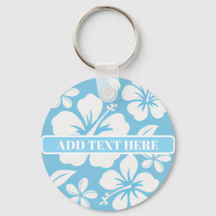 Chaveiro Flores de Praia Azul Tropicais