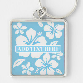 Chaveiro Flores de Praia Azul Tropicais