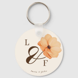 Chaveiro Flores de queda elegantes Casamento Obrigado