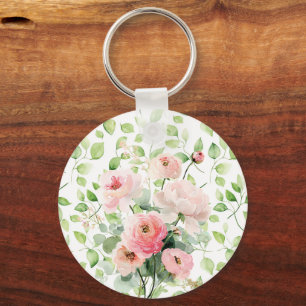Chaveiro Flores de Ranúnculo Rosa Bonito
