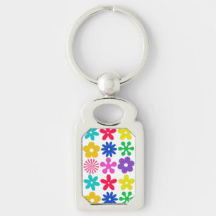 CHAVEIRO FLORES DE RETRO GROOVY
