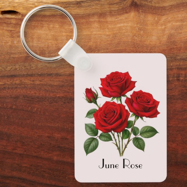 Chaveiro Flores de Rosa de Junho  (Frente)