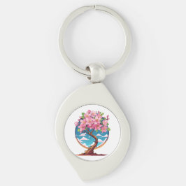 Chaveiro Flores de Sakura florescem
