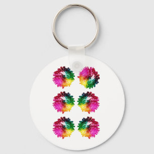 Chaveiro Flores de verão para Toque de Botão