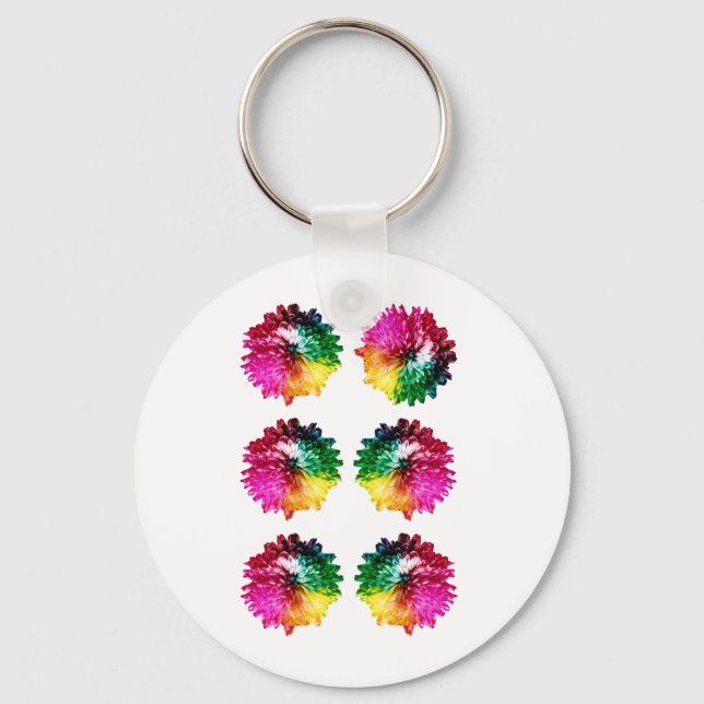 Chaveiro Flores de verão para Toque de Botão (Frente)