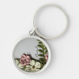 Chaveiro Flores delicadas bonito e nome
