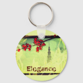 Chaveiro Flores e torre Elegance Mapple