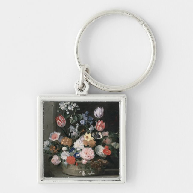 Chaveiro Flores em uma cesta, 1650-56 (Frente)
