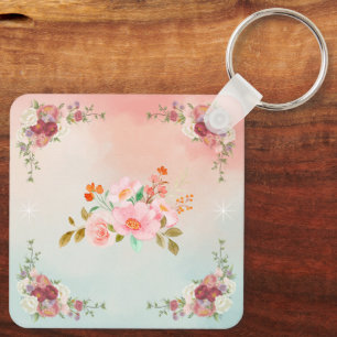 Chaveiro Flores Exuberantes, Romance Floral Vintage