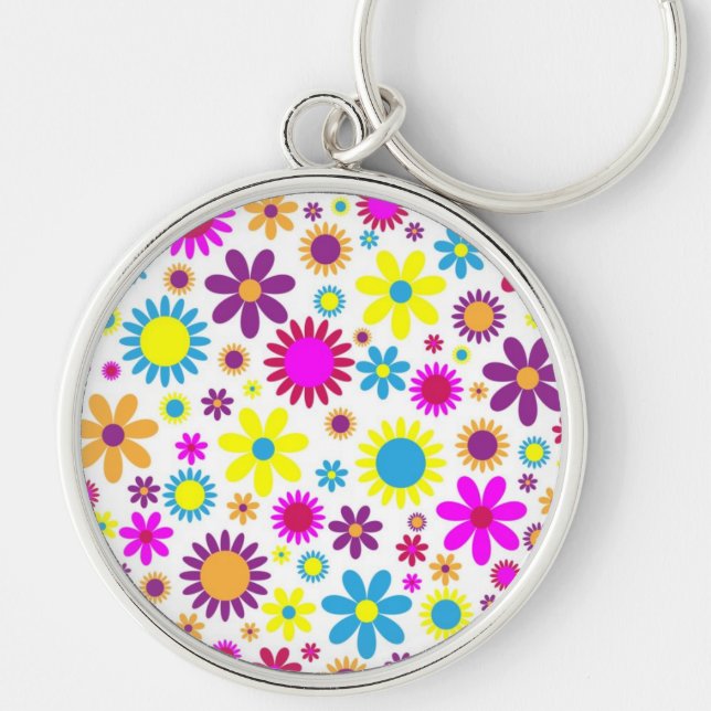 Chaveiro Flores felizes (Frente)