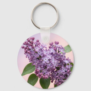 Chaveiro Flores Frescas de Lilás Roxo Primavera Floral 