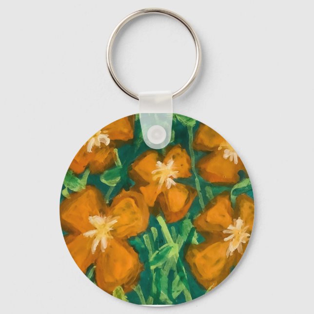 Chaveiro Flores Laranja (Frente)