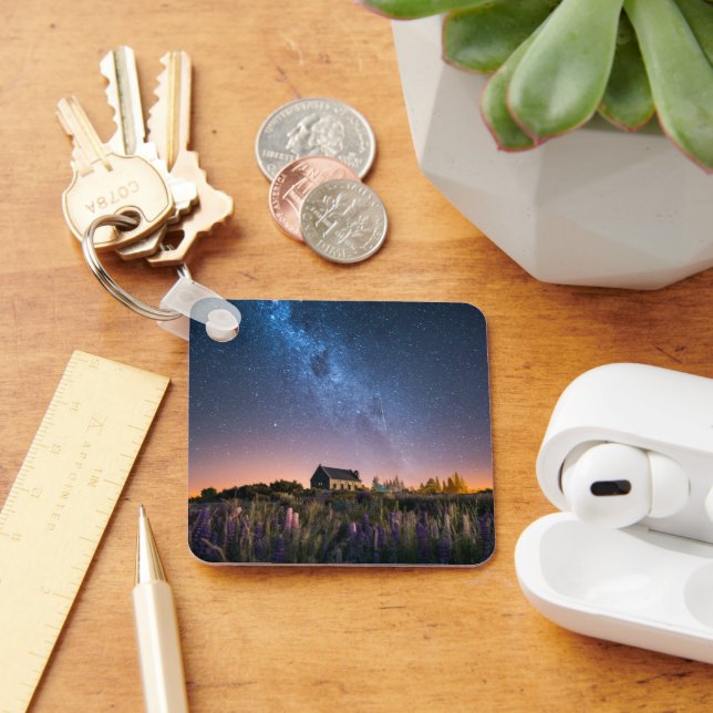 Chaveiro Flores | Lupines Blooming Lake Tekapo Nova Zelândi (Mesa)