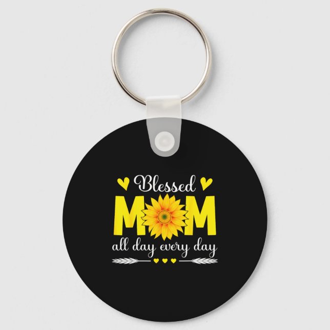 Chaveiro Flores Mãe Abencoada Todos os Dias Mamãe Dia das M (Frente)