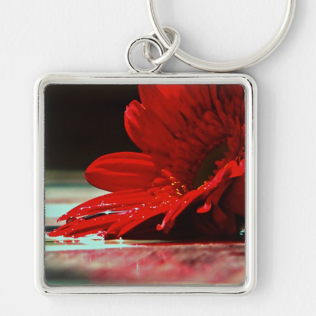 Chaveiro Flores Red Daisy Gerbera (Frente)