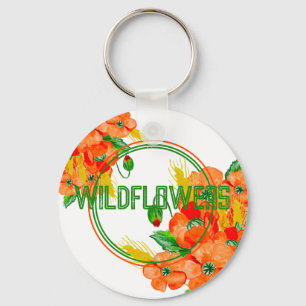 Chaveiro Flores selvagens aquarela