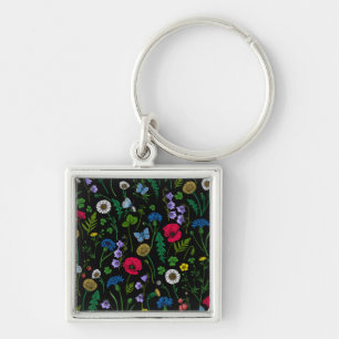 Chaveiro Flores silvestres em preto
