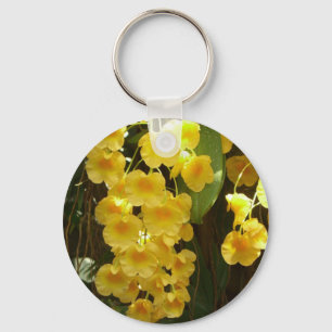 Chaveiro Flores Tropicais das Orquídeas Amarelas