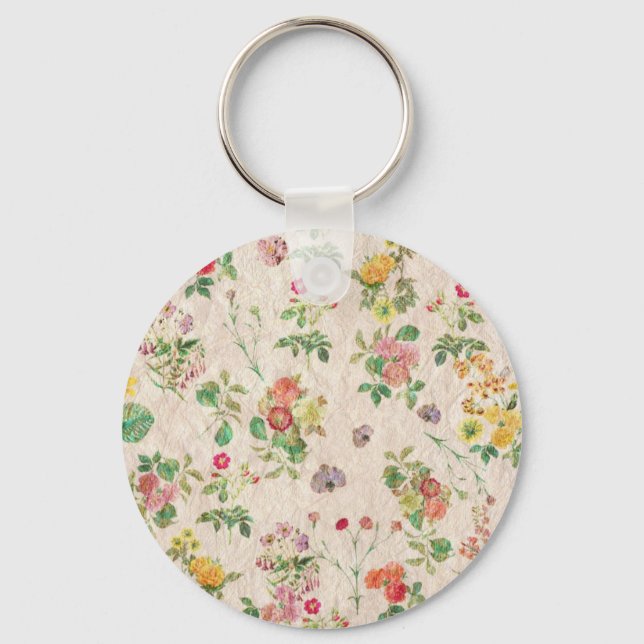 Chaveiro Flores Vintage (Frente)