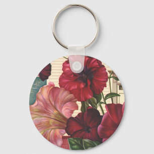 Chaveiro Flores Vintage Morning Glory no Jardim