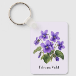 Chaveiro Flores Violetas de Fevereiro