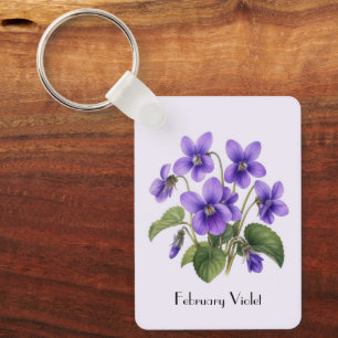Chaveiro Flores Violetas de Fevereiro