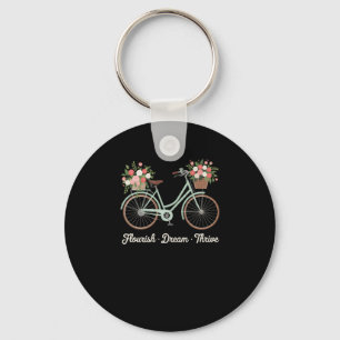 Chaveiro Florescer Sonho Prosperar Floral Bicicleta Trump S