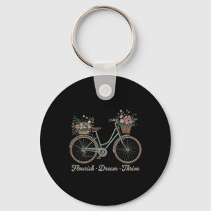 Chaveiro Florescer Sonho Prosperar Floral Bicicleta Trump S